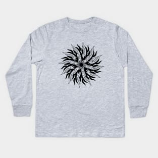 Tribal Floral Art Kids Long Sleeve T-Shirt